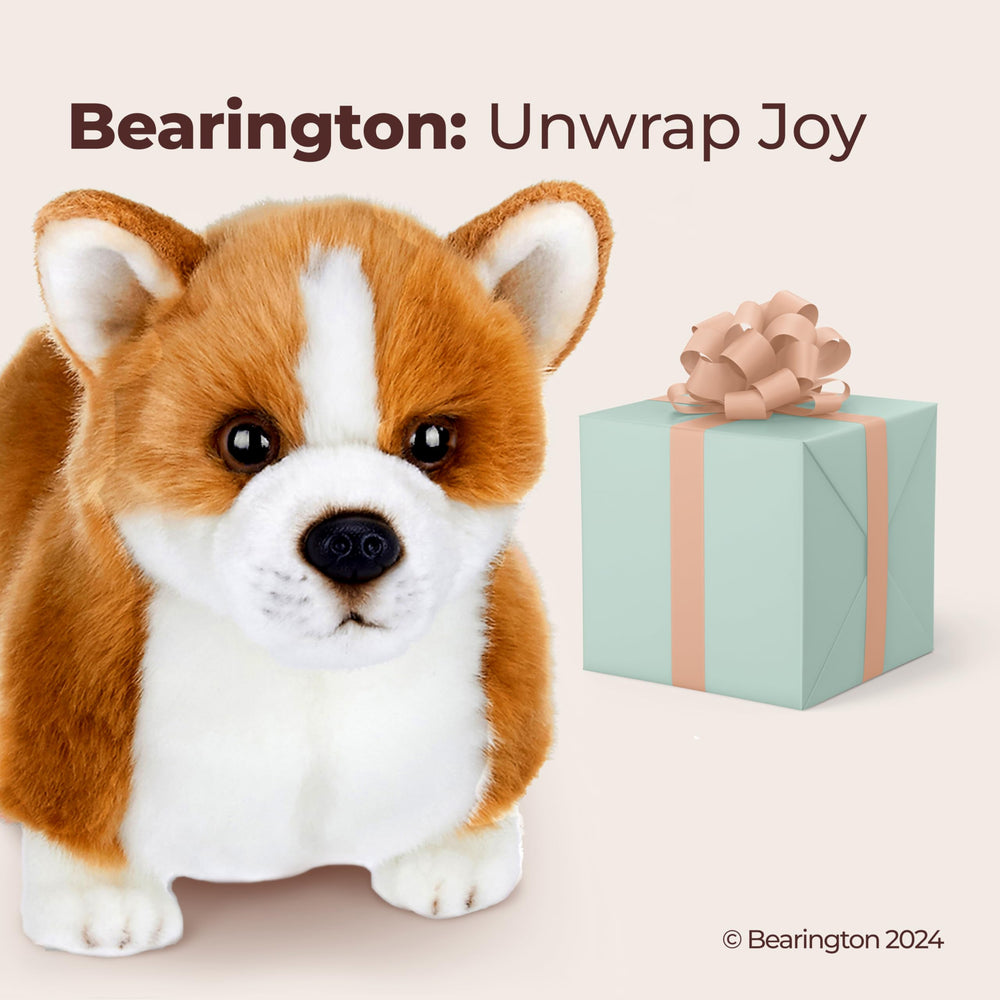 Bearington Queenie Corgi plush surface washable care keeps fur looking new