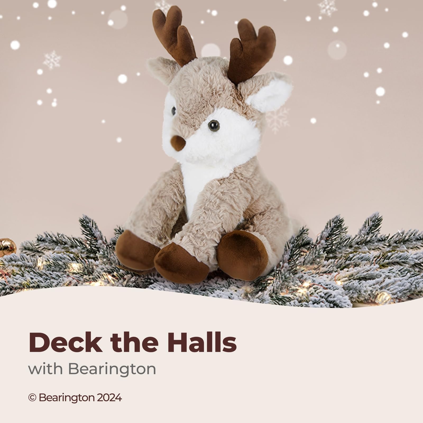 Bearington Reiny huggable body plush ideal for kids’ rooms and hugs.