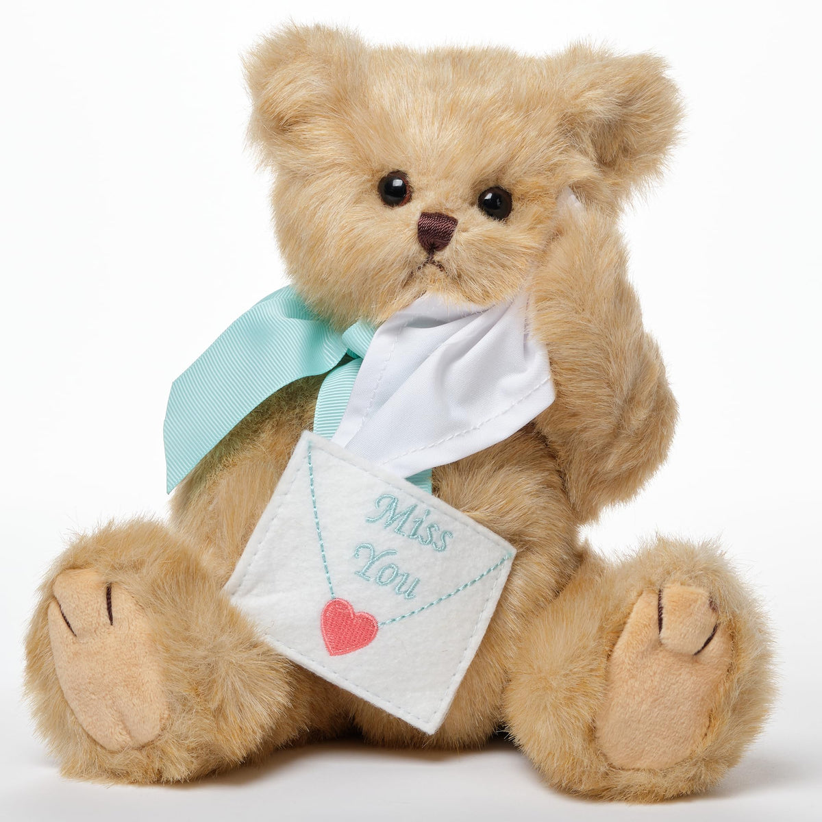 Bearington Remington Beary Blue teddy, 10-inch cuddle companion for distance gifts