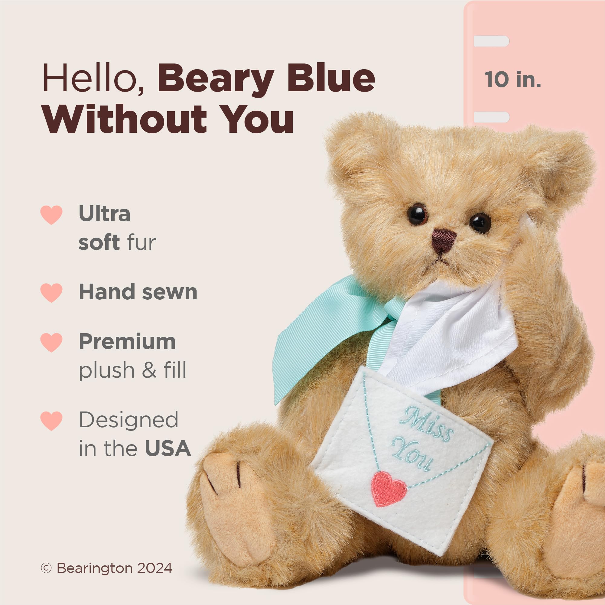 Beary Blue plush fur close-up for ultra-soft cozy hugs