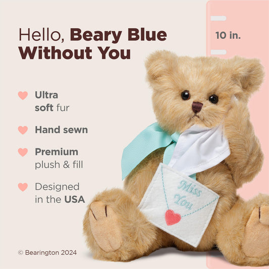 Beary Blue plush fur close-up for ultra-soft cozy hugs