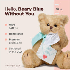 Beary Blue plush fur close-up for ultra-soft cozy hugs