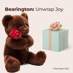 Valentine-ready gift moment with Bearington Remington for anniversaries or birthdays