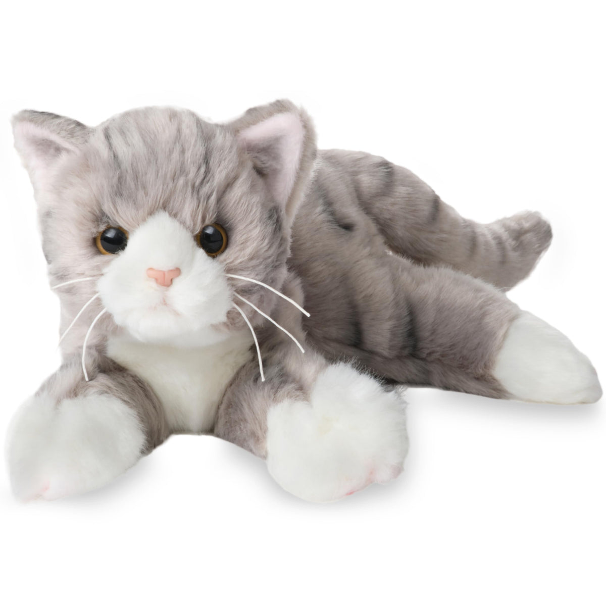 Bearington Socks the Cat plush face detail highlights lifelike features for comforting play.