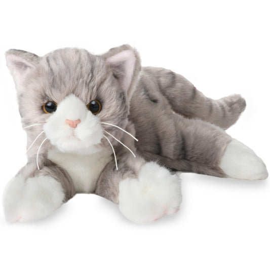 Bearington Socks the Cat plush face detail highlights lifelike features for comforting play.