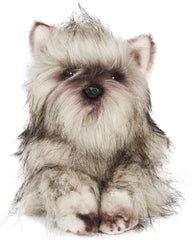 Bearington Terri Cairn Terrier plush face with lifelike charm for cuddling.