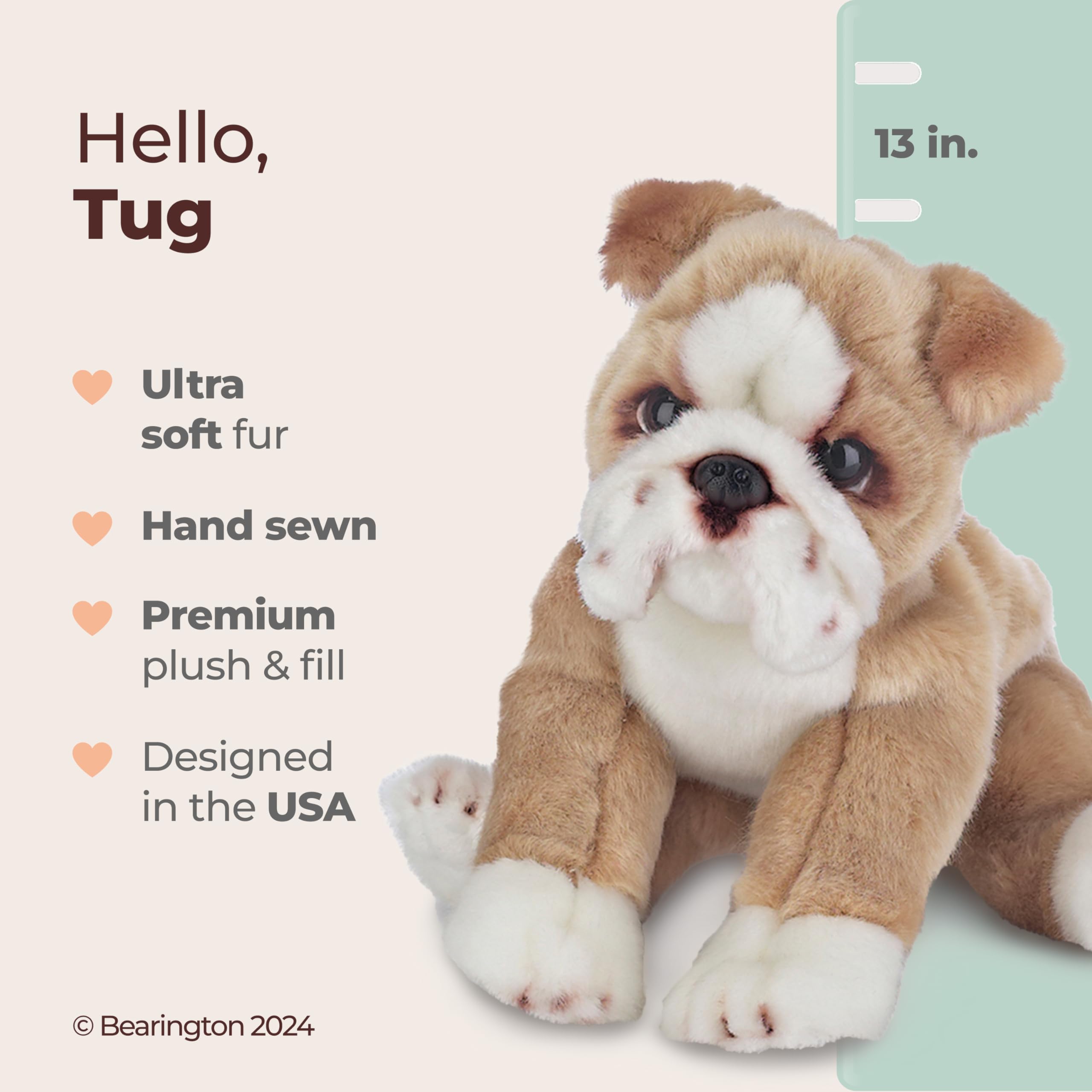 Textured fur close-up of Bearington Tug plush highlighting quality fabric.