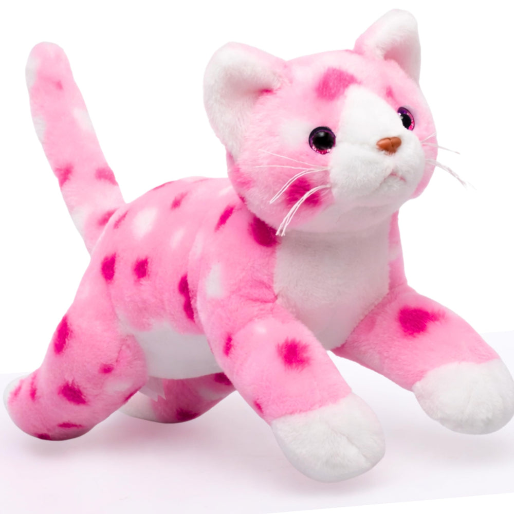 Bearington Valentine Kitty pink heart plush, a 9-inch cuddle buddy for kids and collectors.