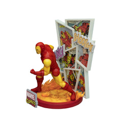 Beast Kingdom Marvel 60th panel background Iron Man enhances your display.