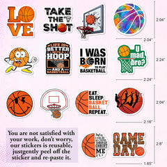 BEATRI basketball sticker applied to water bottle adds color and resilience