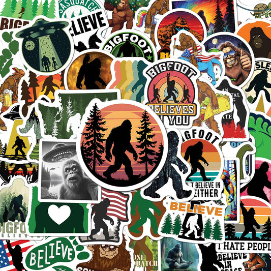 BEATRI Bigfoot stickers on a water bottle add personality with waterproof, fade-resistant color.