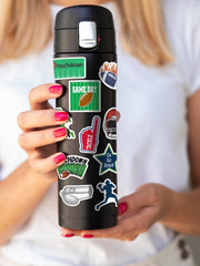 BEATRI football stickers daily-use design for laptop and water bottle