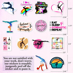 BEATRI Gymnastics Stickers on a laptop for colorful customization and durability