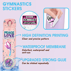 BEATRI Gymnastics Stickers on a water bottle for waterproof color