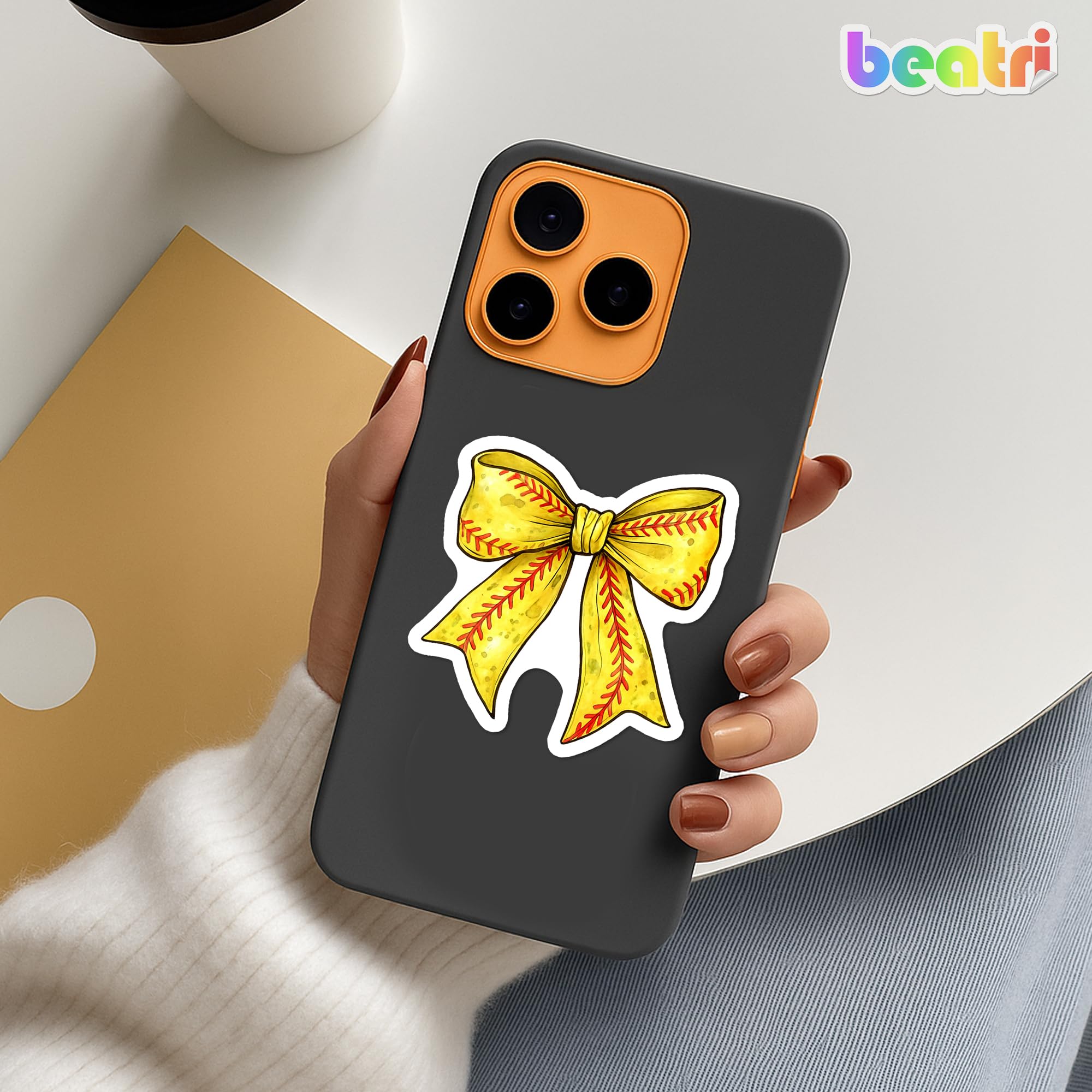 BEATRI Softball Stickers laptop and travel-friendly decor for fans and students