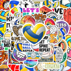 Beatri volleyball stickers collection – 50 unique designs for laptops and water bottles.