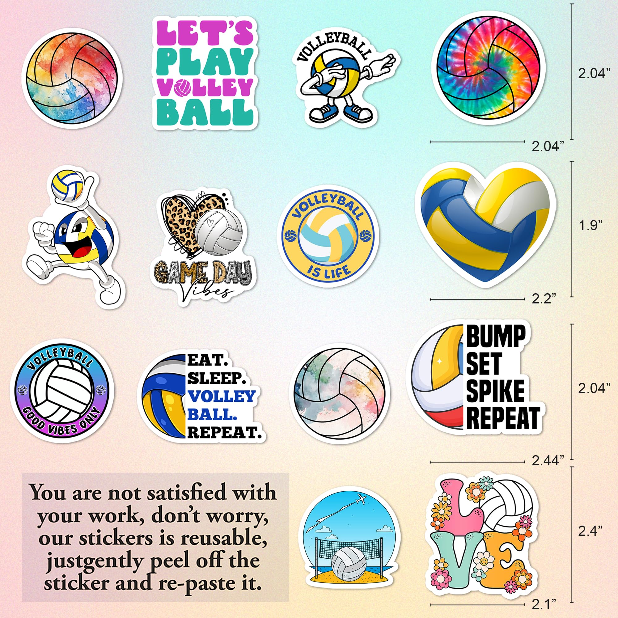 Beatri volleyball stickers showcase high-definition prints on laptops and travel bottles.