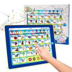 BEAURE 6-in-1 kids tablet front view with colorful buttons for early learning.