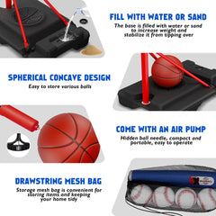 Beauwow adjustable height hoop and stand grows with kids