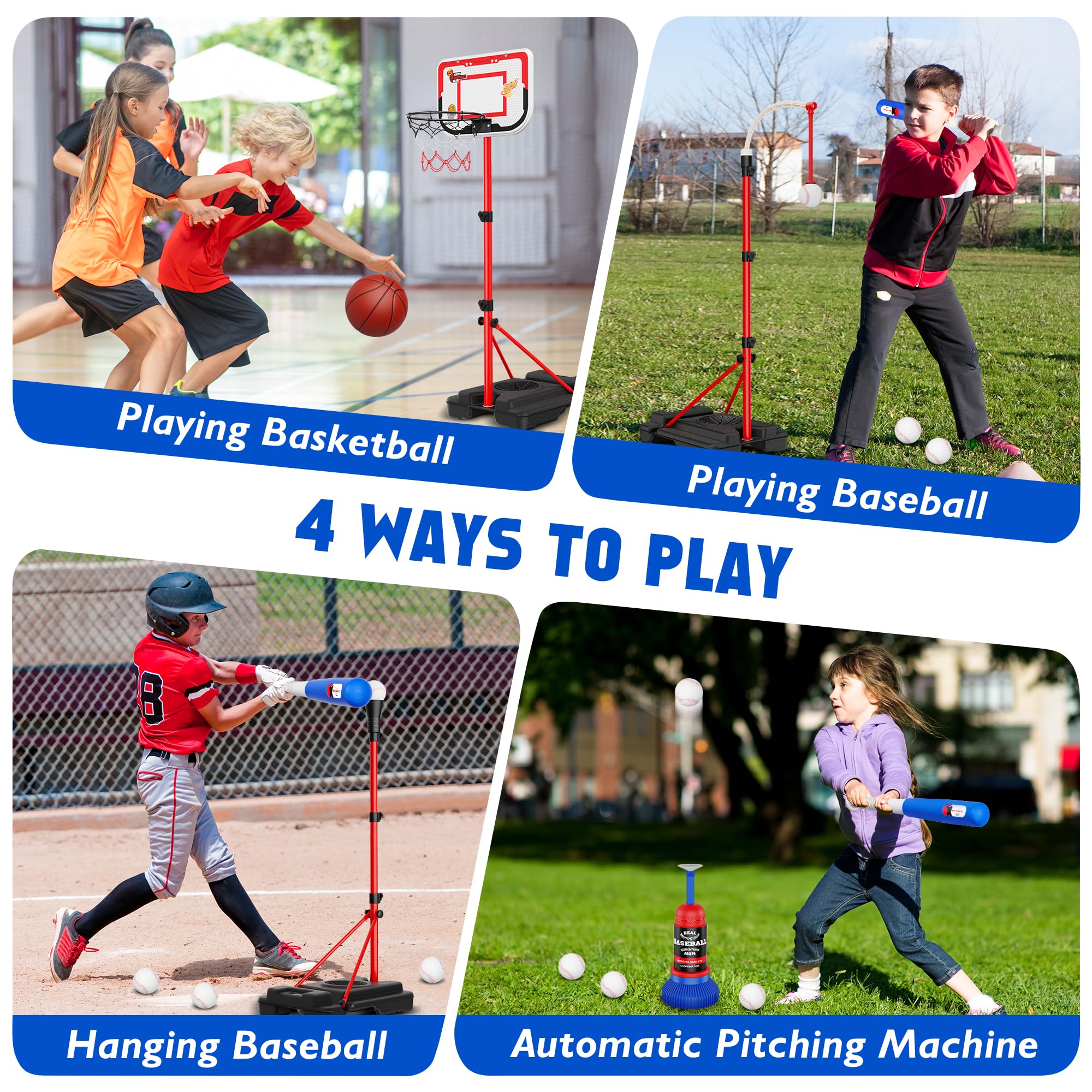 Beauwow sturdy triangular base provides stable support during active play