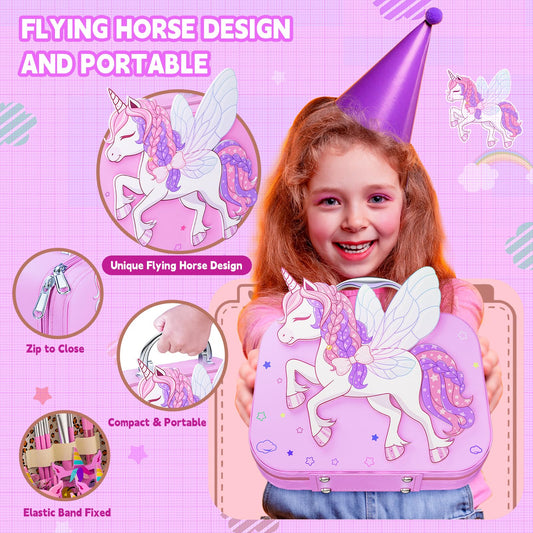 Beayuck eyeshadow palette and brushes for imaginative play.