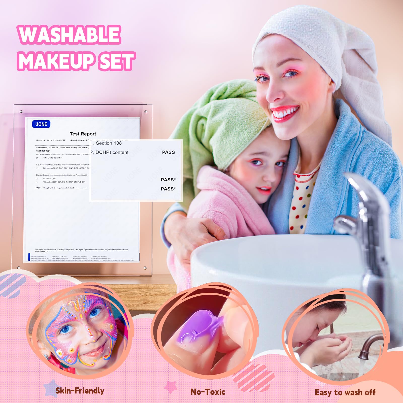 Beayuck washable makeup set that cleans easily with warm water