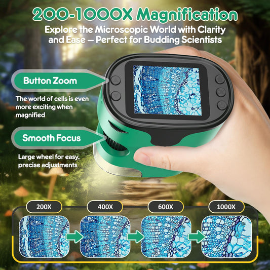 BEBANG 1000X screen closeup showing clear on device viewing for quick learning sessions