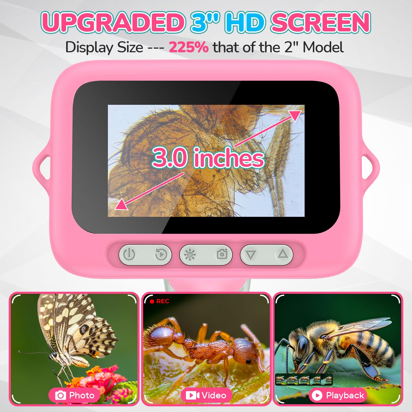 BEBANG 100x-1000x zoom for detailed insect and texture viewing