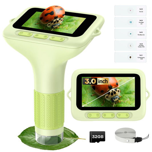 BEBANG 3-inch screen digital microscope front view for kids