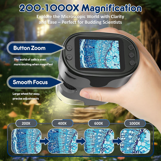 BEBANG compact pocket microscope size highlights portability for on-the-go learning