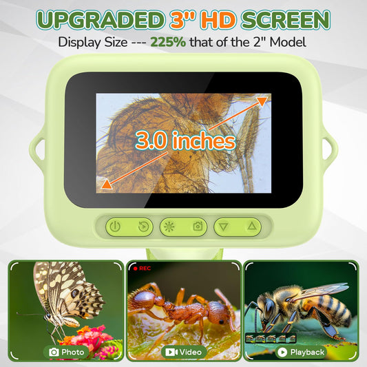 BEBANG kids microscope with 100X–1000X zoom for detailed study