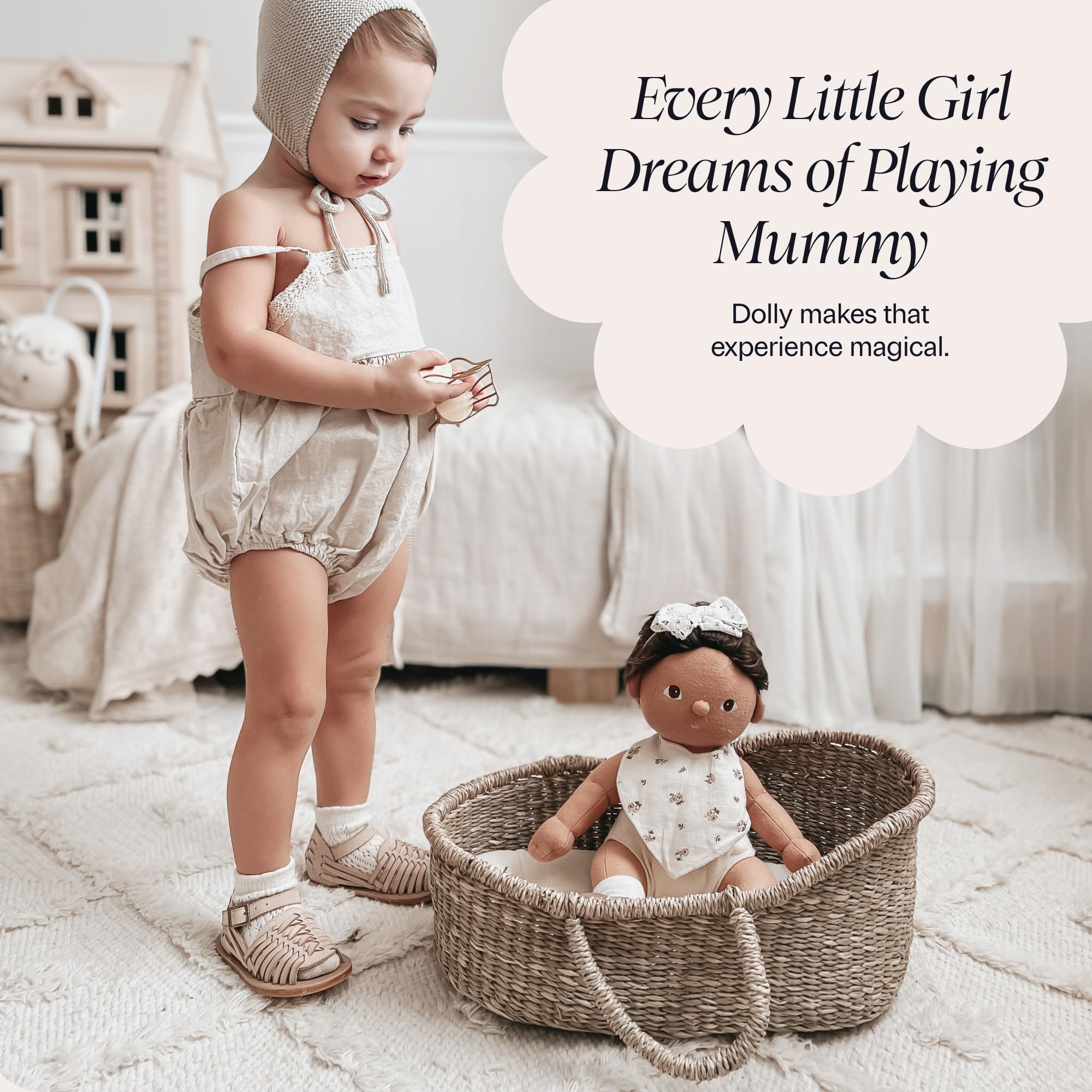 Seagrass Moses basket by BEBE BASK uses sustainable materials for eco-friendly play