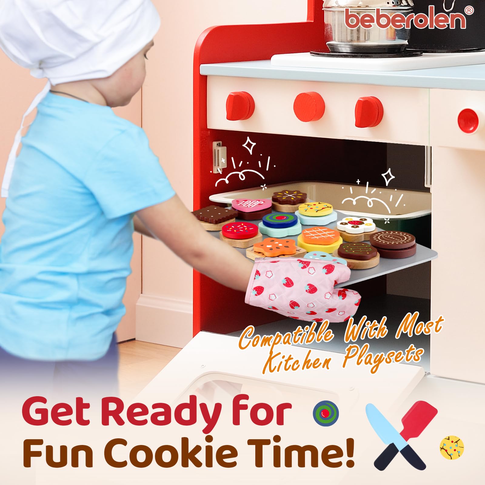 Beberolen colorful cookies engage visual recognition and fine motor exploration