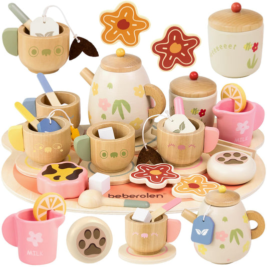 Beberolen tea pot showcases durable wooden craftsmanship for imaginative play