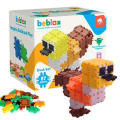BEBLOX Duck Set 87-piece tiles inspire imaginative play and fine motor development