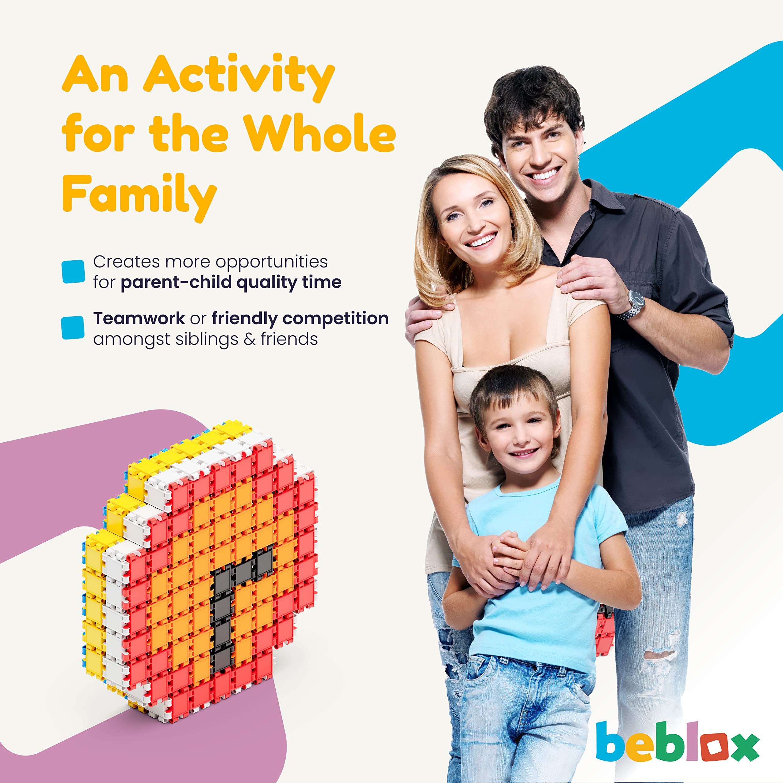 BEBLOX storage case keeps pieces tidy and accessible.