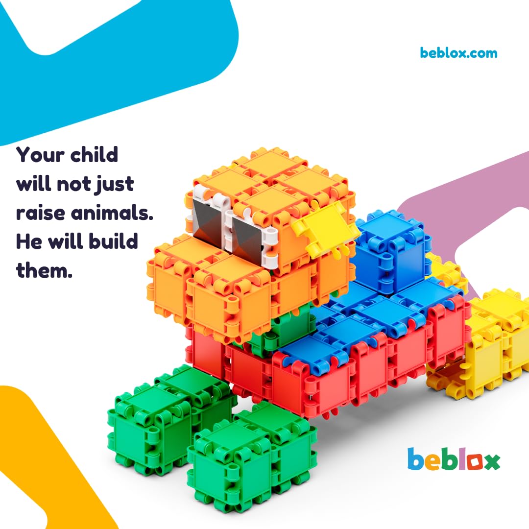 BEBLOX sturdy tiles withstand busy play sessions.