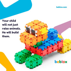 BEBLOX sturdy tiles withstand busy play sessions.