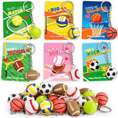 BebouToye 3D PVC sport ball keychain, durable and great for backpacks.