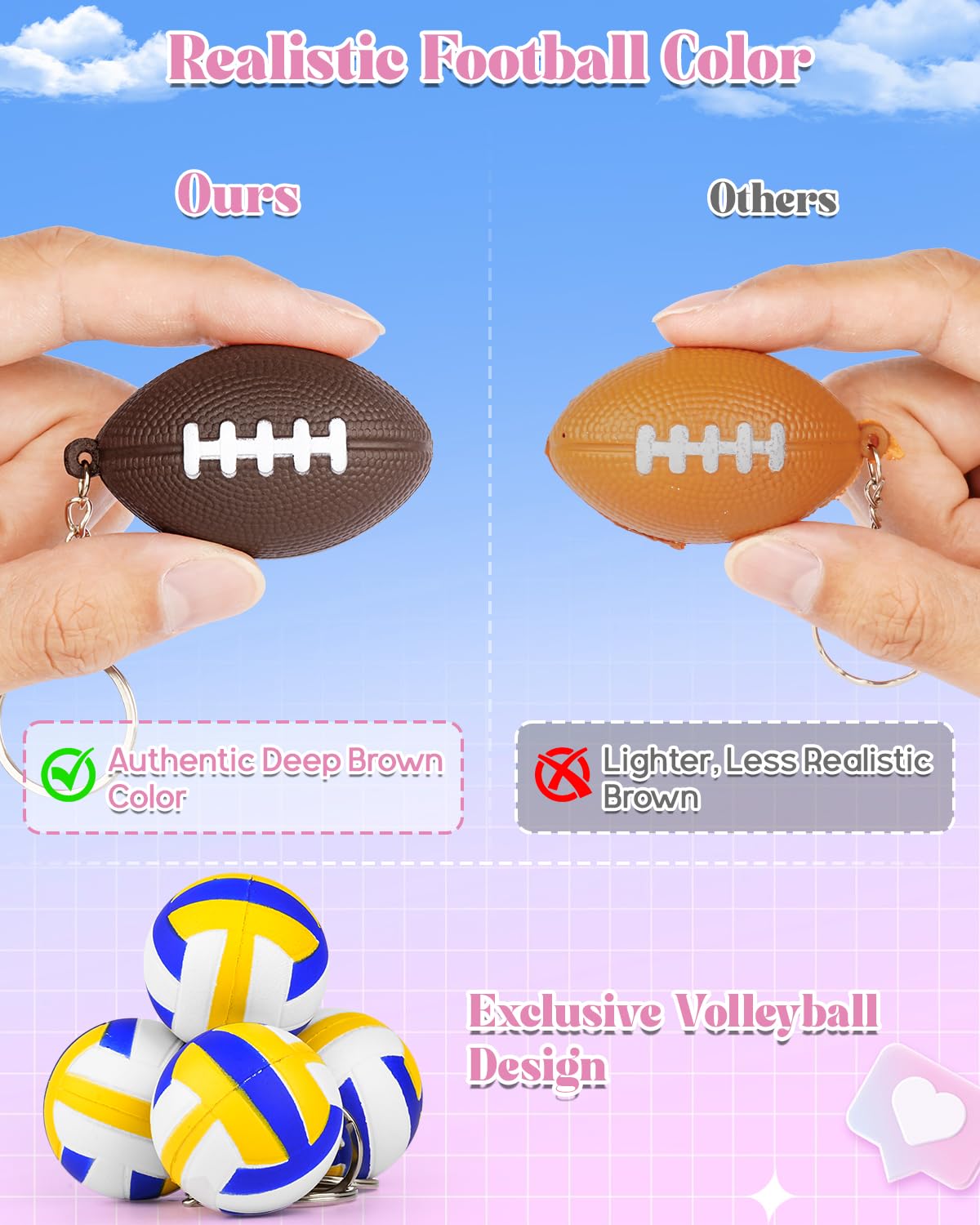 Beboutoye baseball stress ball keychain provides playful sensory relief on the go