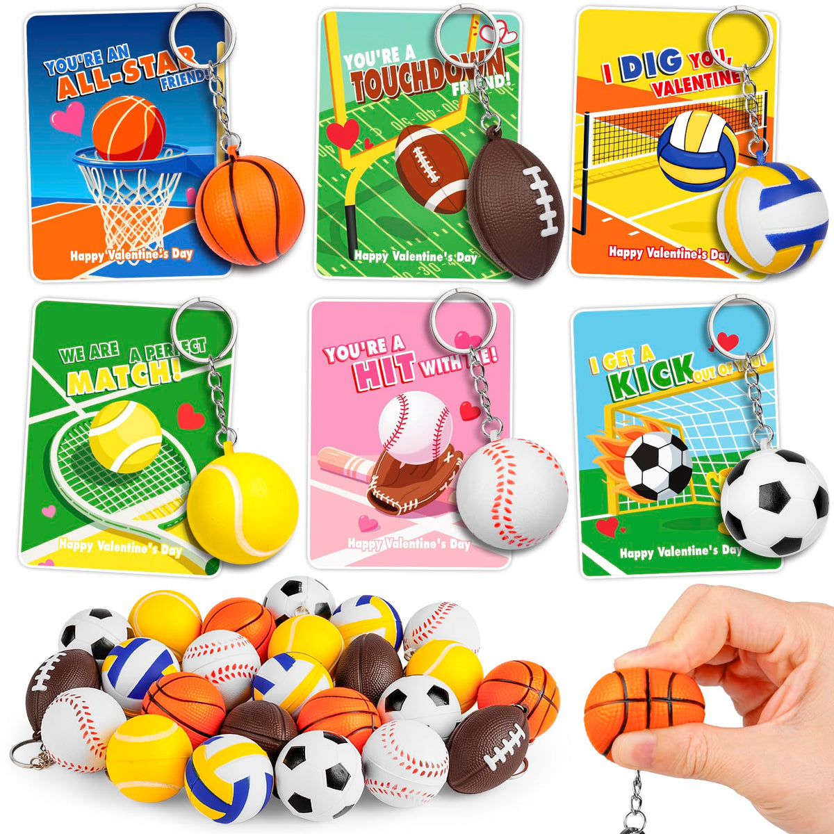 Beboutoye soccer stress ball keychain for kid-friendly stress relief and fun