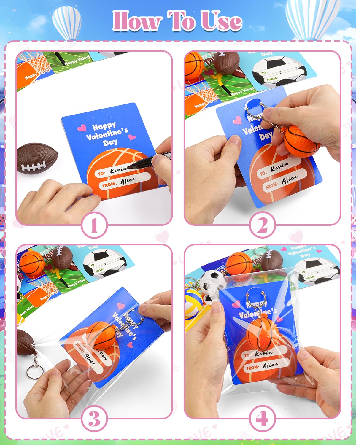 Beboutoye valentines cards 24-pack highlights non-candy classroom gifts
