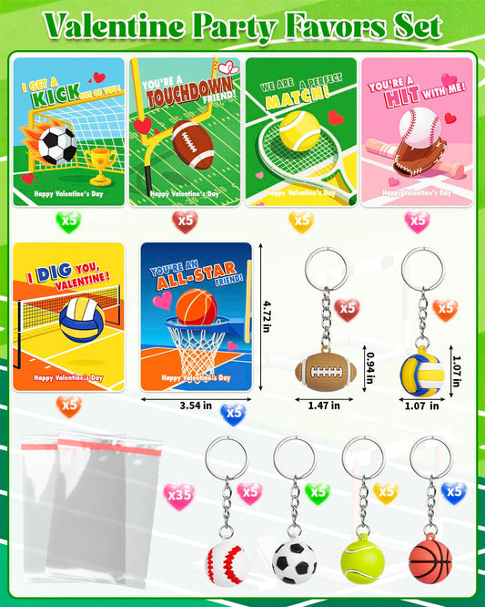 BebouToye writable sports cards, ideal for personalized Valentine messages.