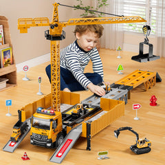 Beby Buty Construction Truck Set image showcasing realistic sounds for immersive pretend work.