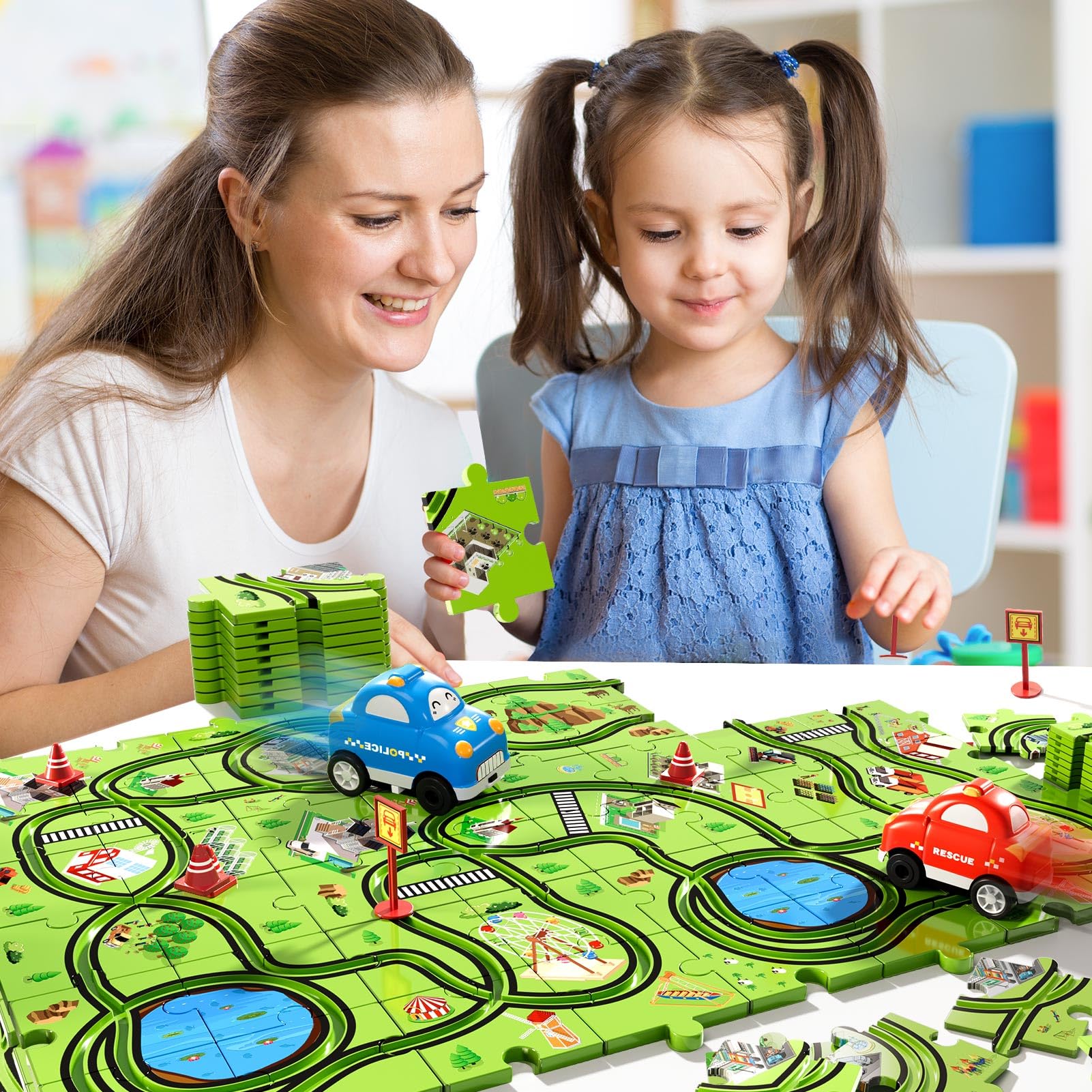 Beby Buty easy-assemble track pieces click together securely for kids