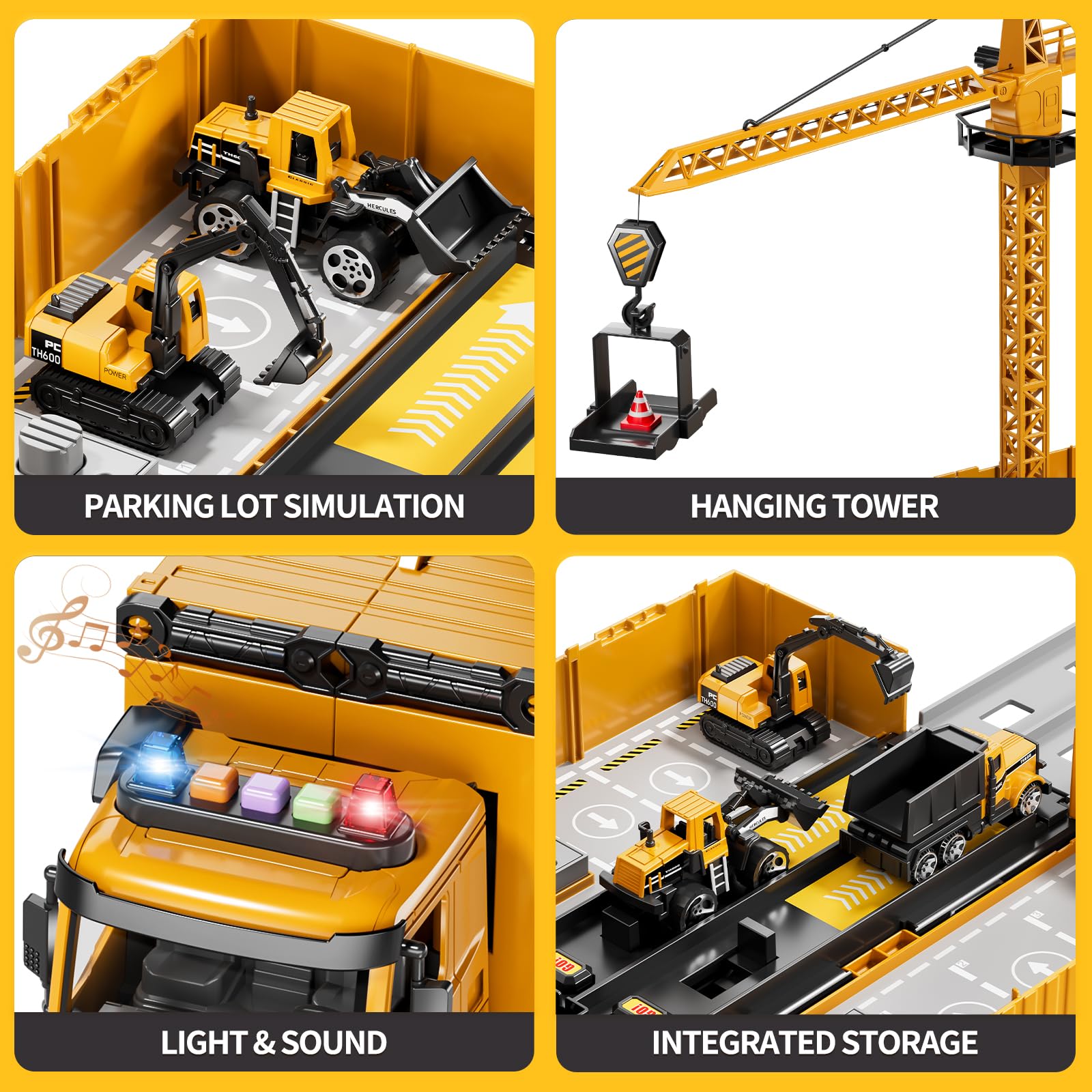 Beby Buty Rotating Tower Crane image emphasizes lifelike movement and weight-balanced lifting.