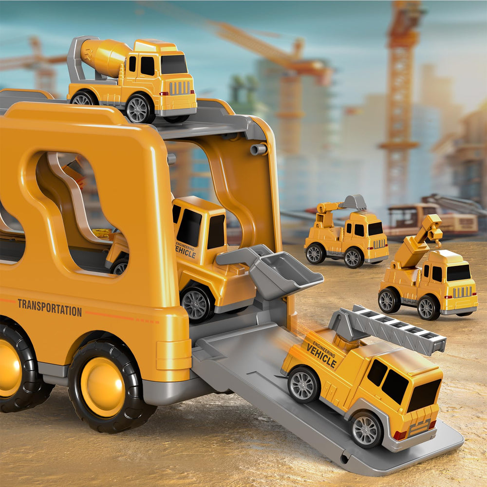 Beby Buty excavator truck close-up for hand-eye coordination development
