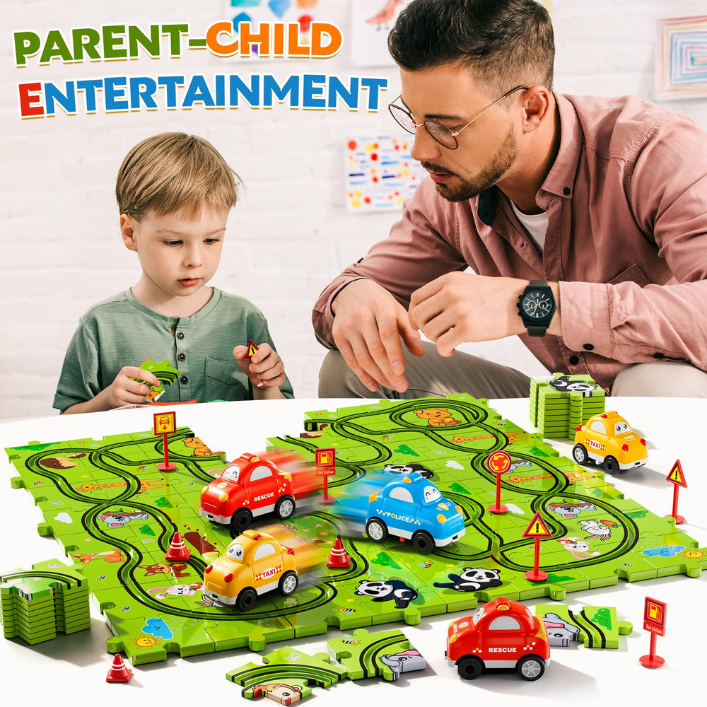 Beby Buty puzzle pieces neatly snap together for easy setup and cleanup