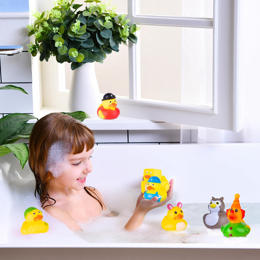 BECEEL 55 colorful ducks with bag for easy cleanup and storage