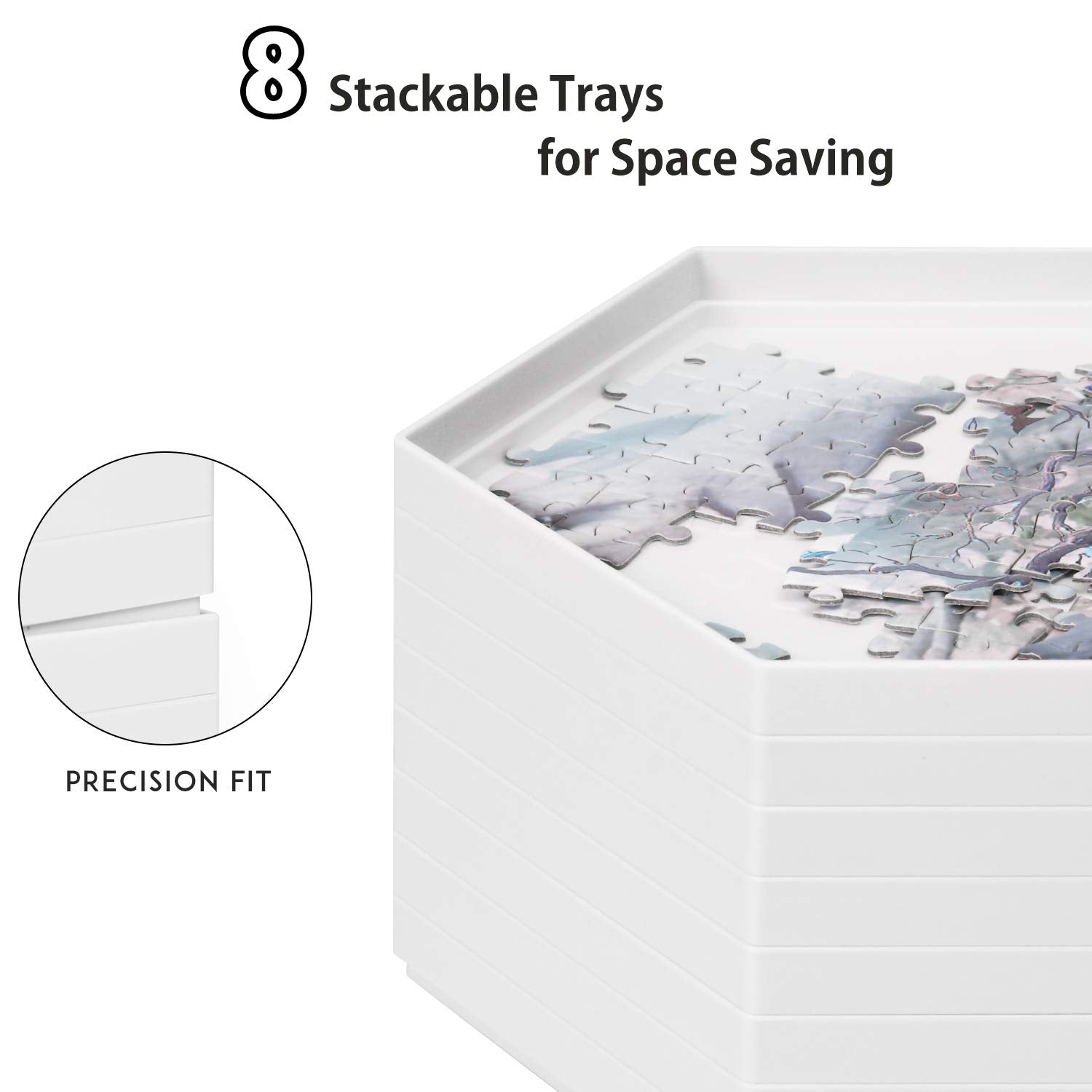 Becko US clear lid protects puzzles from dust during storage